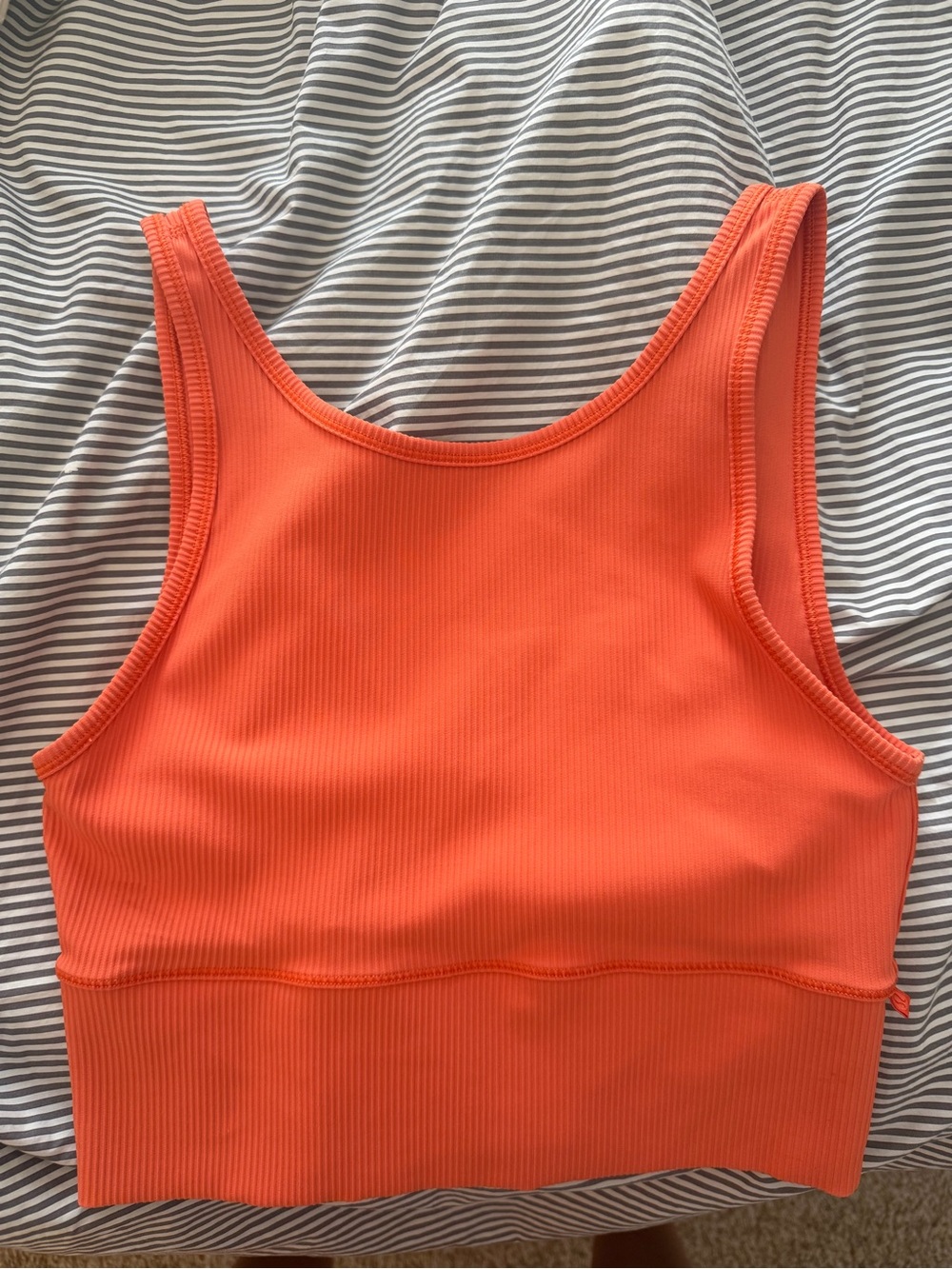 Lululemon Ribbed Crop Tank Top - Orange